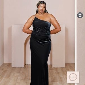 Revelry jade velvet dress